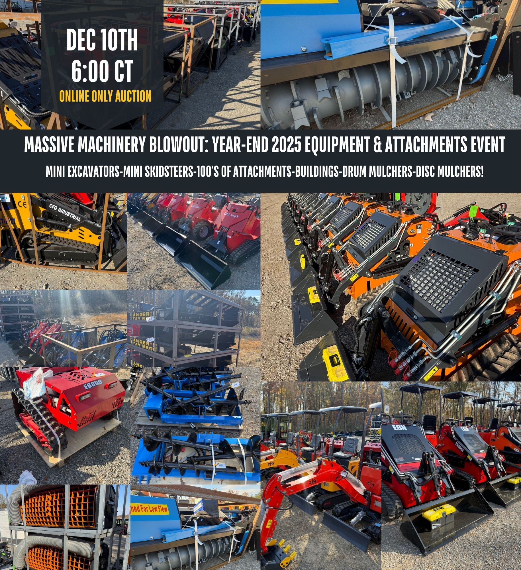 Massive Machinery Blowout: Year-End 2025 Equipment & Attachments Event featured photo