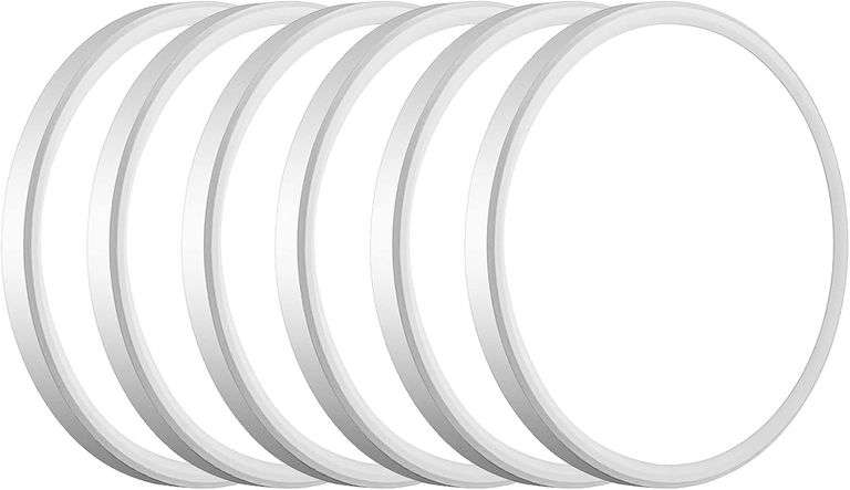 6PACK 3200lm LED Flush Mount Ceiling Light, Super Slim 12 inch LED Ceiling Light, 5000K Daylight LED Ceiling Light for Bedroom, Living Room, Dining Room, Garage and Office (White, Six Pack) image