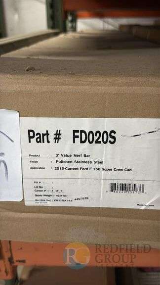 Polished Stainless Steel Nerf Bar FD020S for 2015-Current Ford F 150 Super Crew image