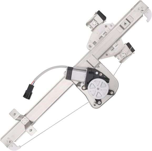 Obaee 741-389 Rear Right Passenger Side Window Lift Regulator with Motor Compatible with 2007-2013 Chevy Silverado/GMC Sierra 1500/2500HD/3500HD Extended Cab Pickup image