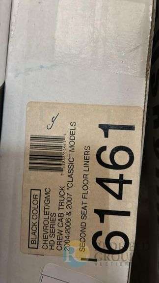 Black Second Seat Floor Liners for Chevrolet/GMC HD Series, 2004-2007 Classic image