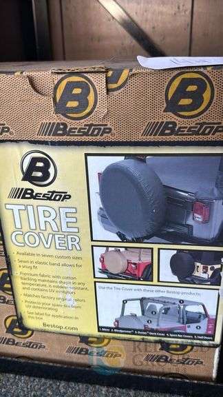 Bestop Tire Cover 61028-01, Black Crush, Small Size 27'-29" image