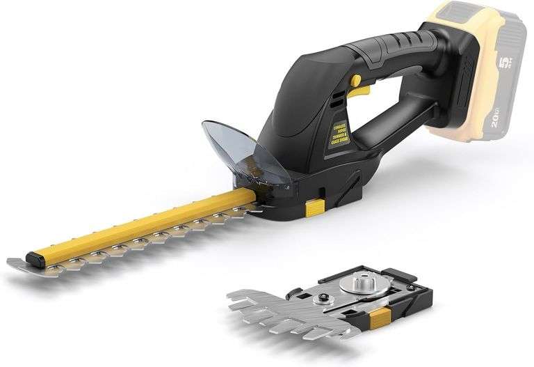 Hedge Trimmer Cordless for DEWALT 20V MAX Battery, 1500RPM Grass Trimmer Electric Hedge Trimmer, 2 in 1 Design for Yard, Garden, Lawn Care(Battery Not Included) (Black) image