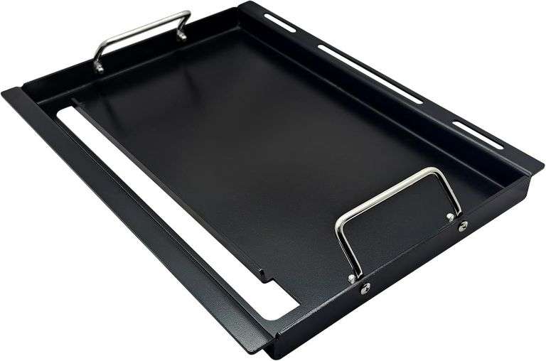 Full Size 6788 Griddle Inserts Replacement Parts for Weber Genesis II 300 LX 300 Series E-310 E-315 E325 E330 E335 S-335 EX315 S335 GS4 Gas Grills Flat Top Grill Griddle Insert with Handles image