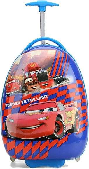Frozen 16 Inch Luggage Hard Side Spinner Suitcase Carry on Luggage Rolling (red car) image