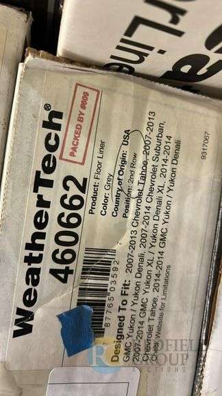WeatherTech Rear Floor Liner, Grey, Part No. 460662, Fits GMC/Chevrolet Yukon Models image