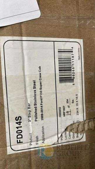 3" Stainless Steel Step Bar, Model FD014S for 2002-2004 Ford F150 Super Crew image