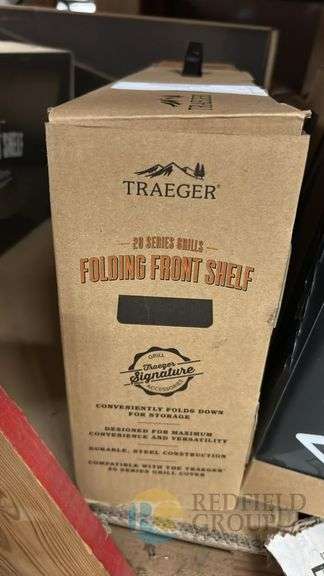 Traeger 20 Series Grills Folding Front Shelf, Steel, Compatible with Traeger 20 Series image