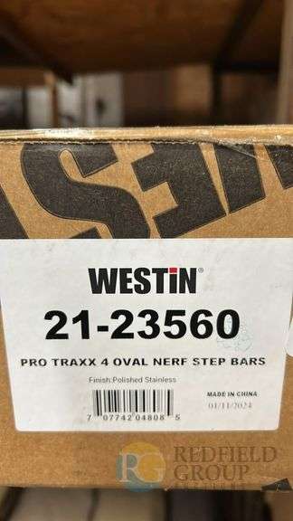 Westin Pro Traxx 4 Oval Nerf Step Bars, Polished Stainless, 21-23560 image