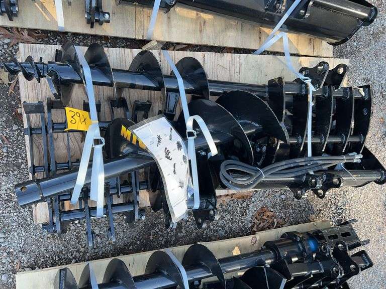 MIVA 8-Piece Excavator Attachment Set - Buckets, Auger, Quick Hitch & More image