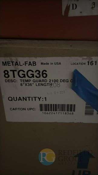 Metal-Fab Temp Guard Chimney Pipe 8TGG36, 8" Diameter, 36" Length, 2100Â°F image