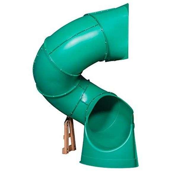 Backyard Discovery Short Spiral Tube Slide - Left Exit, Green image