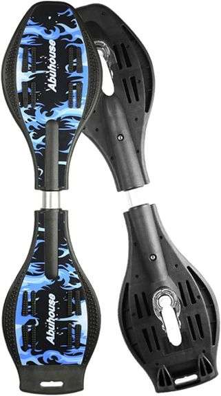 Caster Board, Deluxe Junior Skateboard with Illuminating Wheels for More Excitement,Fun and Visibility, Twistboard for Kids 8+, Upgrade Color image