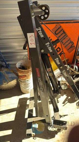 Pittsburgh Automotive 2 Ton Foldable Engine Crane, Max Height 100 inches image