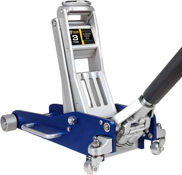 YELLOW JACKET 3 Ton Floor Jack Full Aluminum Ultra Lightweight Quick Rise Racing Floor Car Jack with Dual Pump Fast Lifting Low Profile Jack for Vehicle,6600 lbs Capacity image
