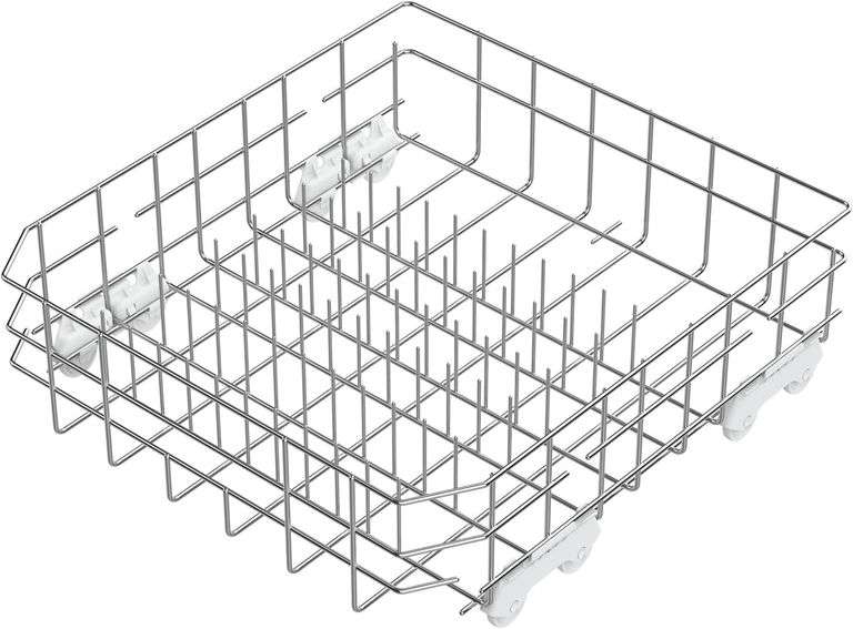 UPGRADED 304 Stainless Steel W10728159 W10525646 Dishwasher Bottom Rack Replacement Compatible with Whirlpool Dishwasher Rack, Kitchenaid Dishwasher Rack, Kenmore Dishwasher Rack with WP3376961 Wheels image
