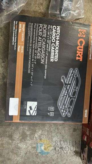 CURT 18145 Hitch-Mounted Cargo Carrier, 500 lbs Capacity image