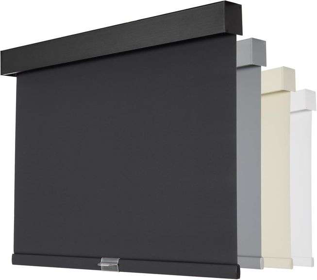 Persilux Blackout Roller Blinds for Indoor Windows, Cordless Roller Shades with Valance, Thermal Insulated Fabric Window Shades & Blinds, UV Protection Shades for Home and Bedroom (Black,34"W x 64"H) image