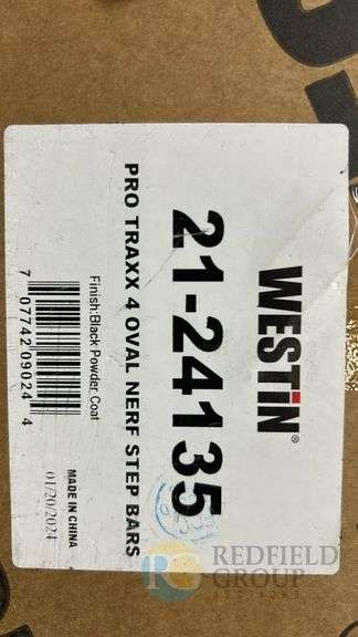 Westin 21-24135 Pro Traxx 4 Oval Nerf Step Bars, Black Powder Coat image