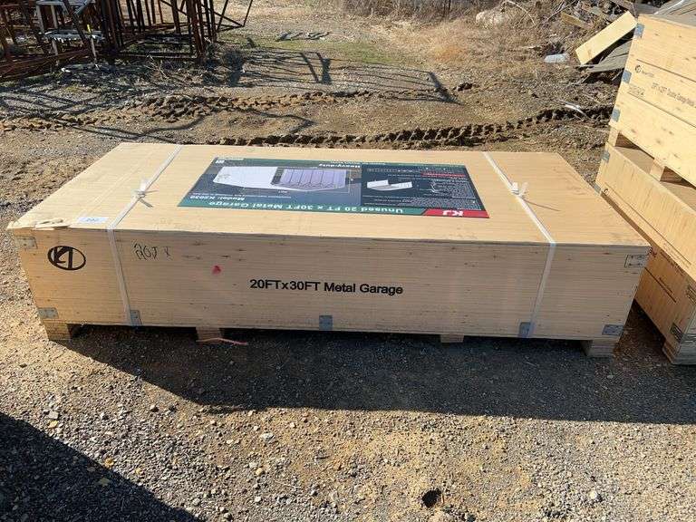 KJ K2030 20ft x 30ft Metal Garage - 600 sq ft, 10ft Sidewalls image