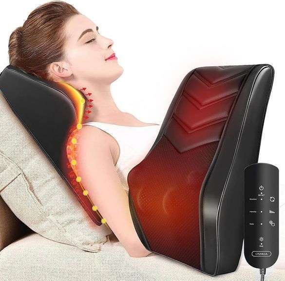 Shiatsu Neck Massager with Heat, 3D Kneading Back Massage Pillow for Pain Relief, Massagers for Neck and Back, Shoulder, Leg, Gifts for Men Women Mom Dad, Stress Relax at Home Office and Car image
