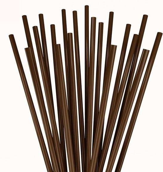Disposable Plastic Coffee Stirrer Straw - 5 Inch Sip Stir Stick (1000, Espresso Brown) image