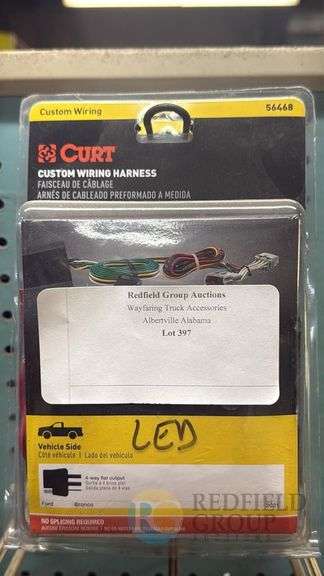 CURT 56468 Custom Wiring Harness, 4-Way Flat Connector, No Splicing image