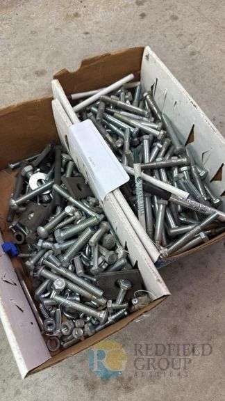 Mixed Hardware Lot, Bolts, Screws, Nuts, Washers, Approx. 200 Pieces image