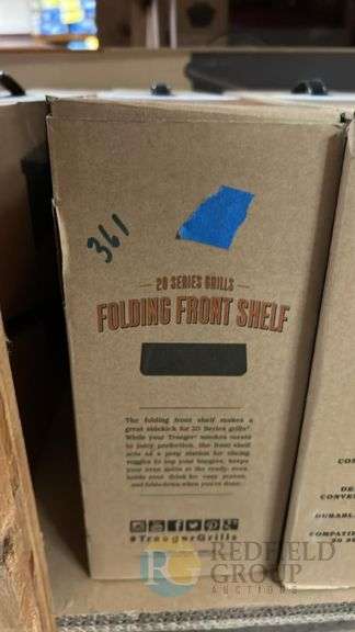 Traeger Folding Front Shelf for 20 Series Grills, Steel, Black image