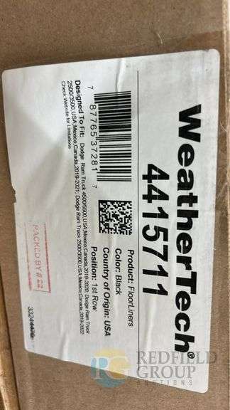 WeatherTech 4415711 Floor Liners, Black, 1st Row, USA image