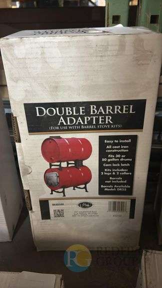 US Stove Company BKAD500 Double Barrel Adapter Kit, Cast Iron image