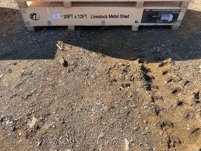 KJ K1912 20ft x 12ft Livestock Metal Shed - Skid Mount, Pull Eyelets image