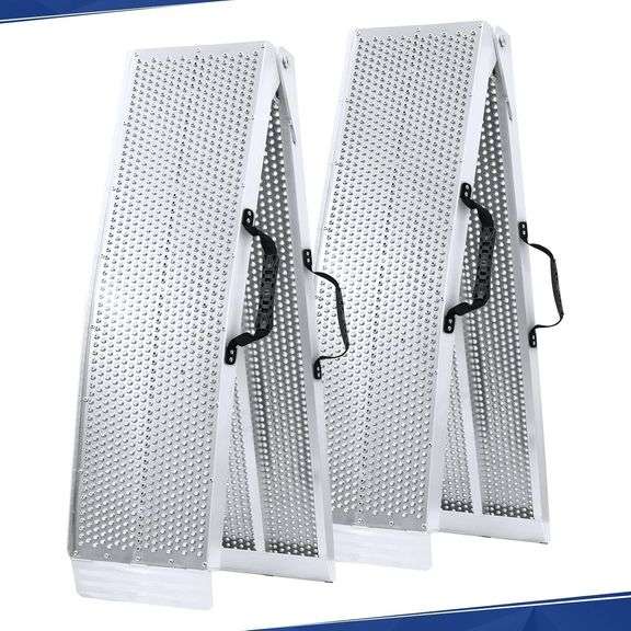 PENSUN Truck Loading Ramps, 7.5FT Folding Ramps, Upgrade Aluminum Portable ATV UTV Ramps, Motorcycles Ramps for Dirt Bikes, Lawnmowers, Golf Cart with 1500Ibs Max Load / 2Pcs image