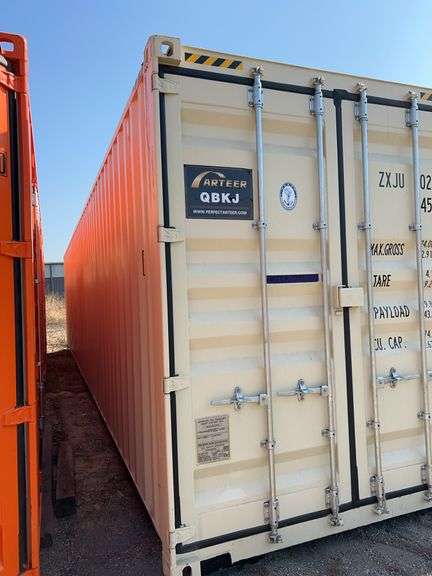 2025 Multi-Door 40' High Cube Shipping Container - 2 Side Doors + End Door - UNUSED image