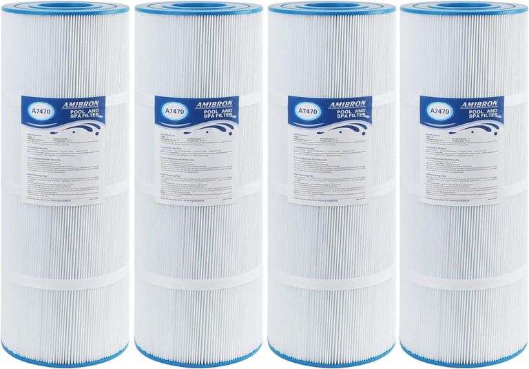 C-7470 Pool Filter Cartridge Replaces Pentair CCP320,Pleatco PCC80-PAK4 PCC80,Clean and Clear Plus 320,Filbur FC-1976,R173573,178580, L:20" xOD:7", 4X80 sq.ft. 4 Pack image