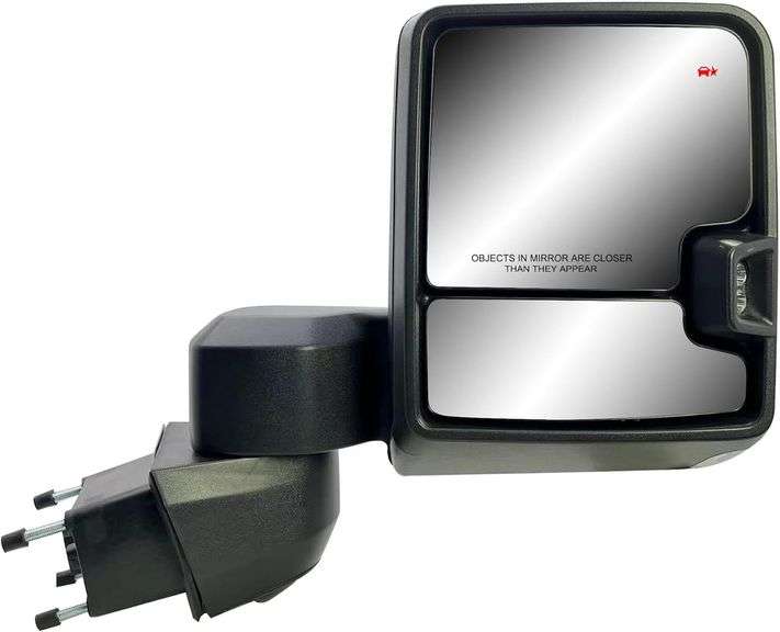 Passenger Right Side Door Towing Mirror Power and Heated with Signal Light and BLIS Chrome Back Cover For Chevrolet Silverado GMC Sierra 2500HD 3500HD from 2019 to 2024 image