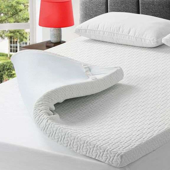 3 Inch King Size Cooling Gel Memory Foam Mattress Topper, Mattress Pad Cover for Pressure Relief, Bed Topper with Removable Cover Soft & Breathable image