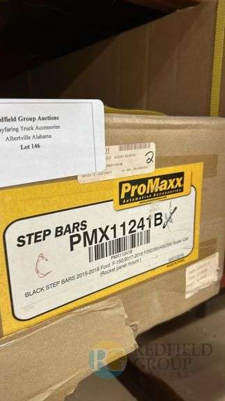 ProMaxx PMX11241B Step Bars, Black, Fits 2015-2018 Ford F-Series Super Cab image