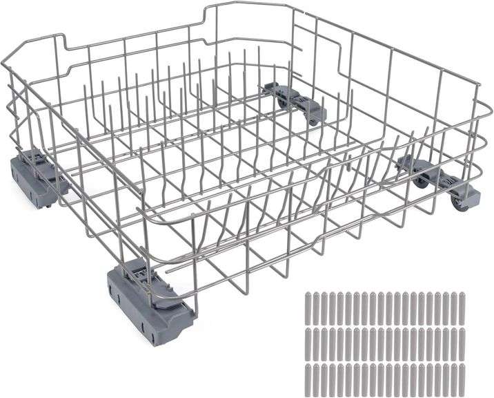 WD28X26099 WD28X34744 Dishwasher Lower Rack Compatible with GE Dishwashers - Replaces WD28X24396,WD28X22659,WD28X28918. Fits Models GDF510PSR3SS, GDF510PSD1SS, GDF535PSR0SS, GDF510PSR6SS, GDF510PSM0SS image