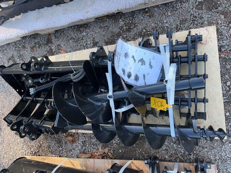 MIVA 8-Piece Excavator Attachment Set - Buckets, Auger, Quick Hitch & More image