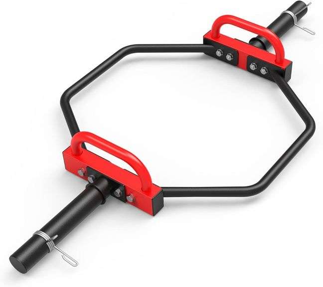 Hex Trap Bar 2-Inch Olympic Weightlifting Barbell,48.6" Deadlift Bar for Squats,Shrugs,Push-Ups,400Lbs Weight Capacit Suitable Home Gym Equipment Workouts for Beginners,Women,Men-Multiple Colors image