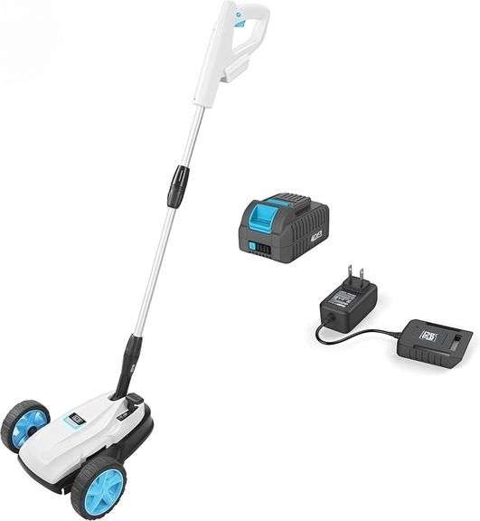 RB 9" Small Lawn Mower for Small Spaces, 40V 2Ah Battery & Charger, Ultra-Light Mini Cordless Lawn Mower with Brushless Motor, 3 Cutting Heights, One-Hand Steering, Upright Storage for Tiny Yards image