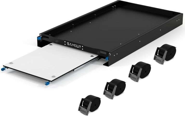 Fridge Slide with Chopping Board, Inner 39.2 x 22.4in, Vehicle Refrigerator Slider with 4 Buckle Straps, Max 287 LBS, 3rd Gen image