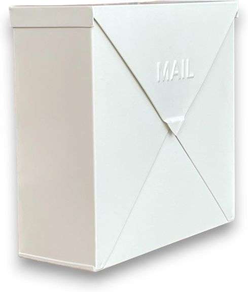 NACH Mailboxes for Outside Wall Mount, 10 x 10 x 4 inch White Wall Mount Mailbox, Waterproof Mailboxes for Outside - Chicago Style Mail Box image