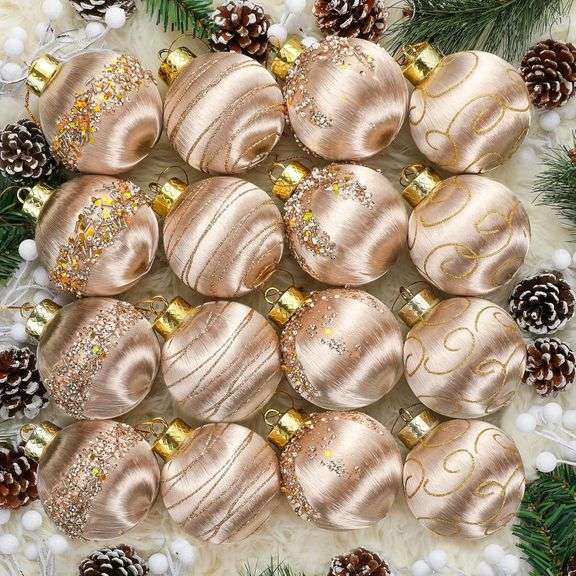 Neten 16 Pcs Satin Christmas Balls, 3.15 Inch $13 image