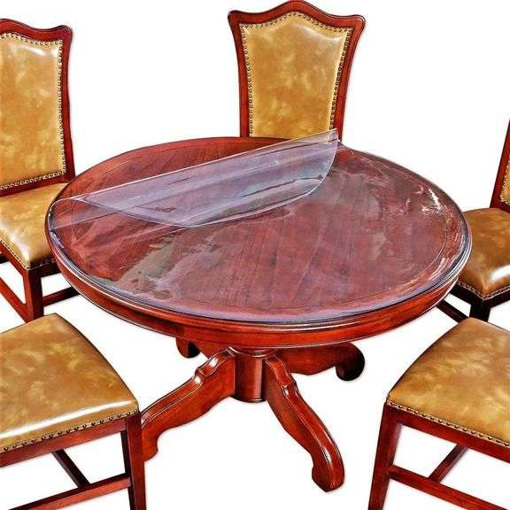 29" Round Dining Table Protector Clear PVC Cover $29 image