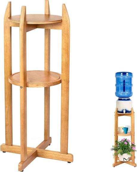 Natural Wood Dispenser Stand (32.8"H x 11.2"W) $56 image