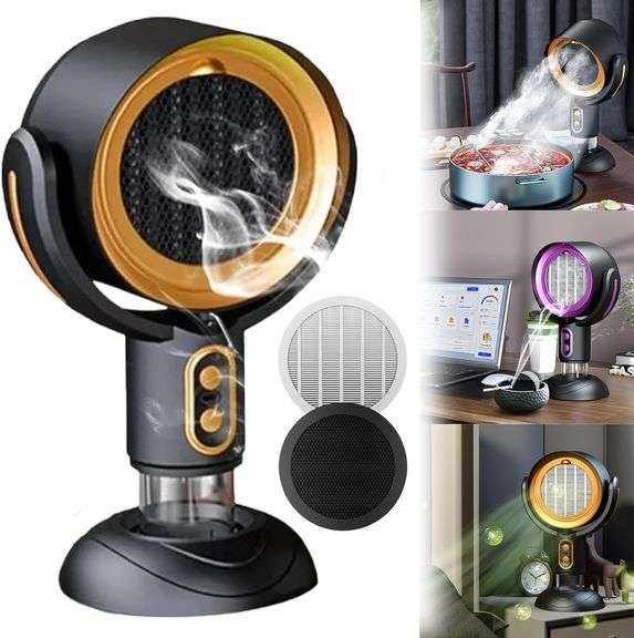 Portable Smoke Away Fan (Charging-Gold) $37 image