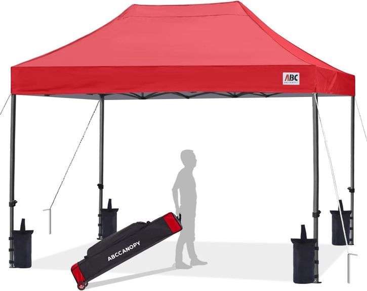 ABCCANOPY Patio Pop Up Canopy Tent 10x15 Commercial-Series (Red) $300 image