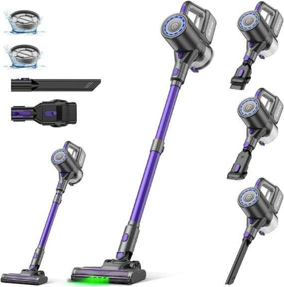 Cordless Vacuum Cleaner, 40KPA/35Mins, Green LED Light, Lightweight Stick Vacuum Self-Standing, Vacuum Cleaners for Home Handheld Vacuum for Pet Hair, Carpet, and Hard Floors, U8 $60 image